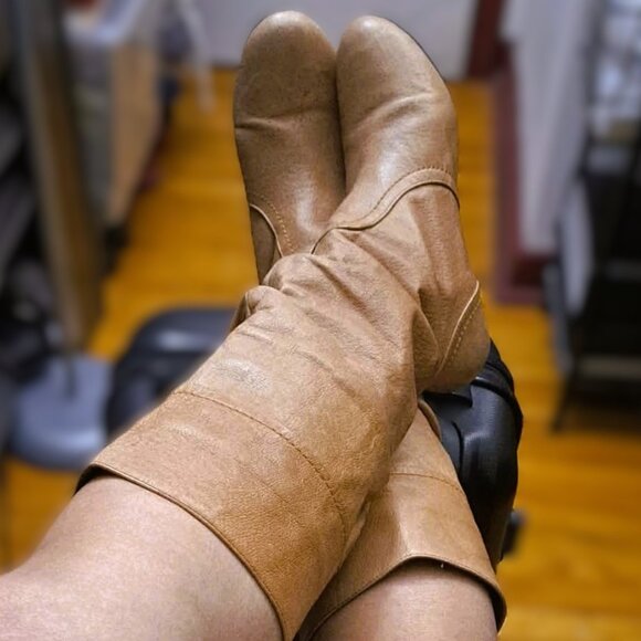 Steve Madden Genuine Leather Slouchy Knee-high Boots - Picture 5 of 11